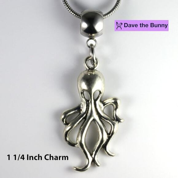 Dave The Bunny Octopus Necklace Jewelry - Gothic Jewelry - Picture 2 of 9